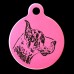 Great Dane Engraved 31mm Large Round Pet Dog ID Tag